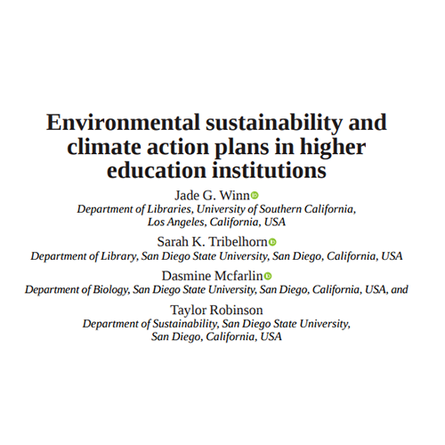 Environmental sustainability and climate action plans in higher education institutions