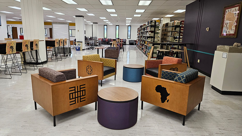 Inside the Africana Studies Collection space at the SDSU Library