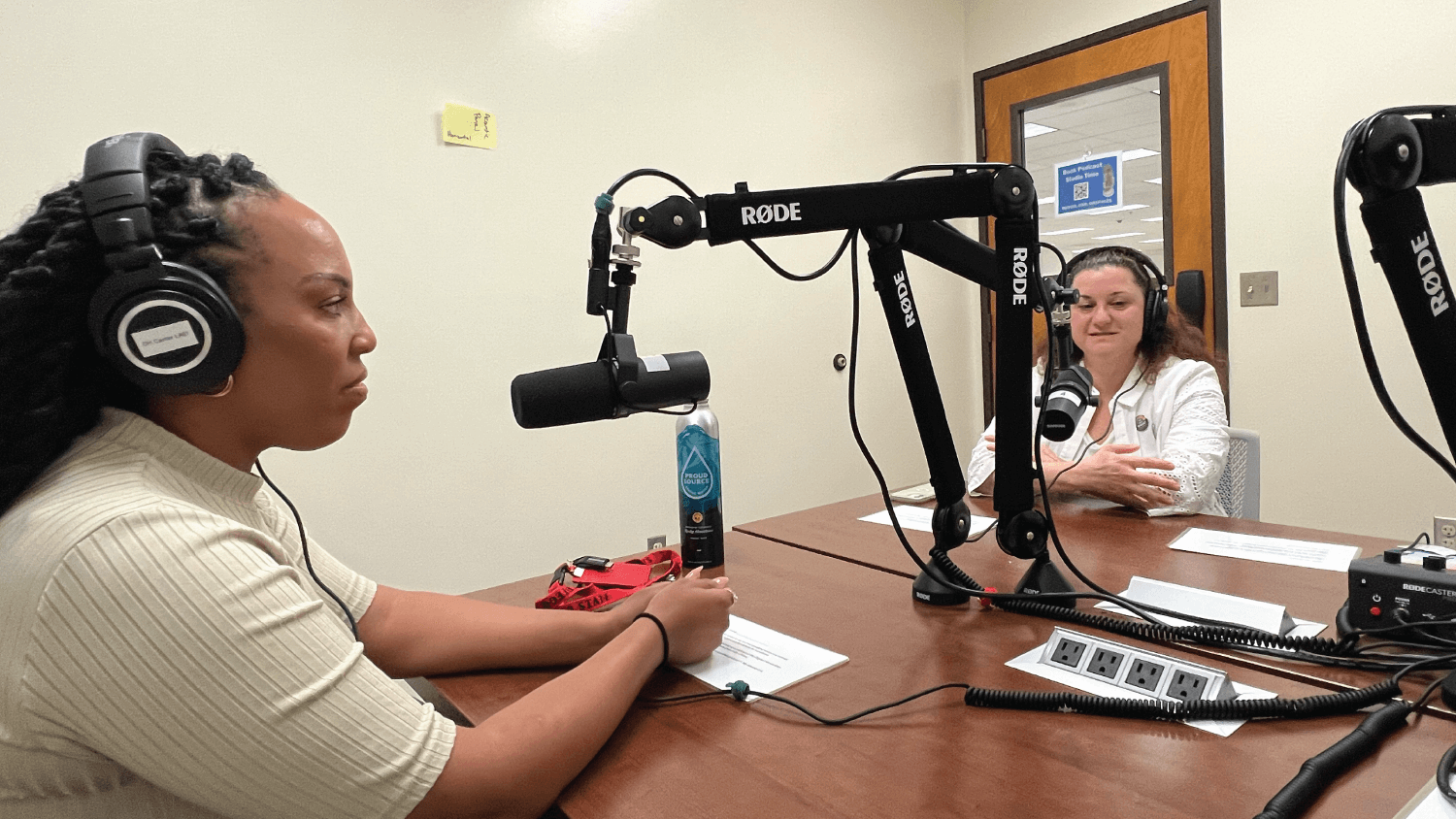 Rashida Scott Blades (left) and Bann Attiq (right) in the new studio