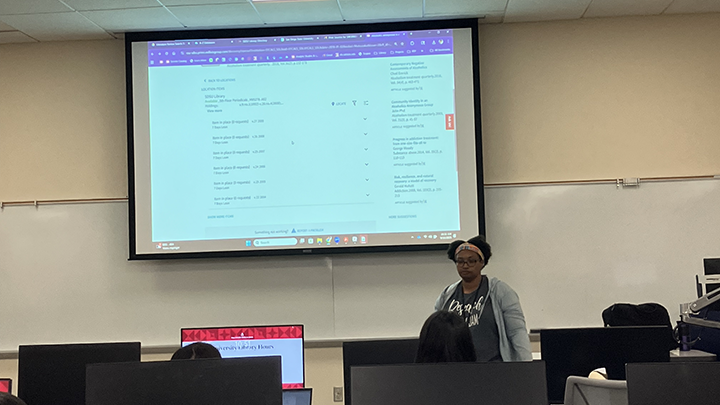 Ashley Wilson teaching a class