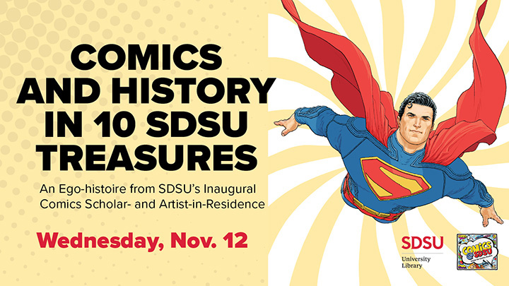 Announcement poster for History through Library Treasures lecture