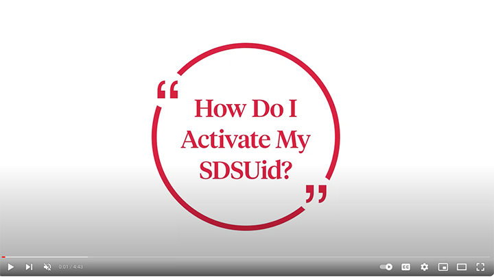 How Do I Activate My SDSUid
