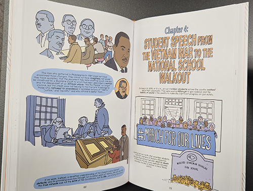 Comic from "Power to the People" exhibit display case