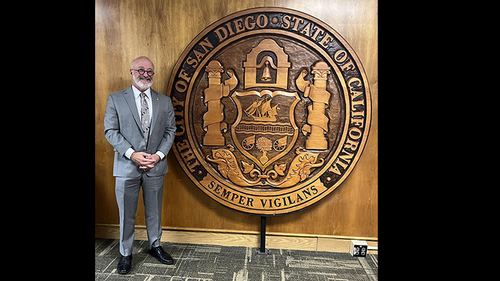 Scott Walter and the City of San Diego seal