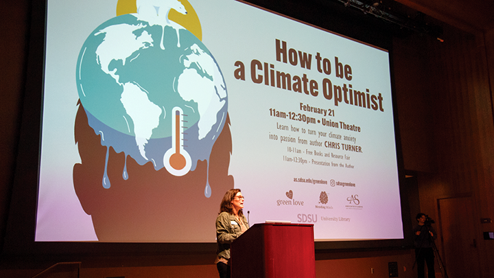 Sarah Tribelhorn at the SDSU Sustainability Summit