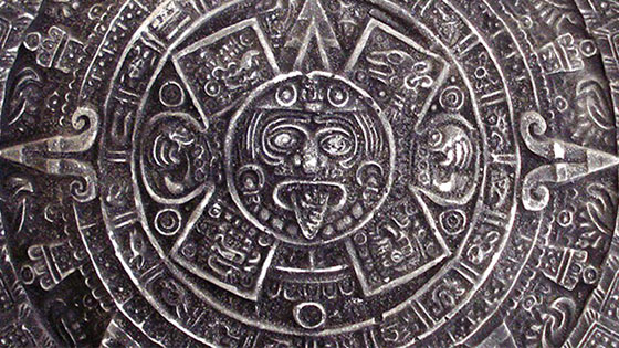 Detail of Aztec artwork